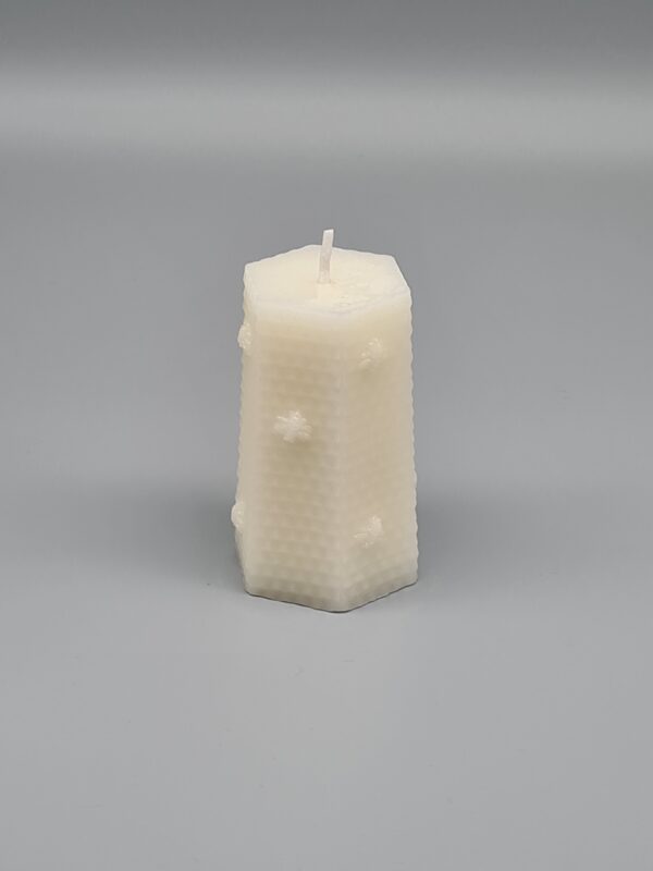 Zeshoekige Kaars van Witte Bijenwas