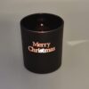 Matzwarte Theelichthouder met Merry Christmas